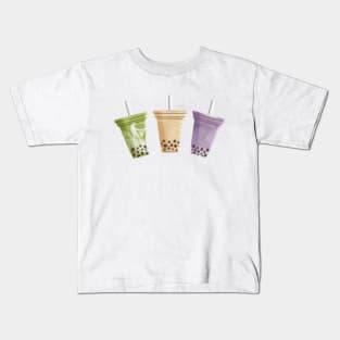 Milk Tea Trio Kids T-Shirt